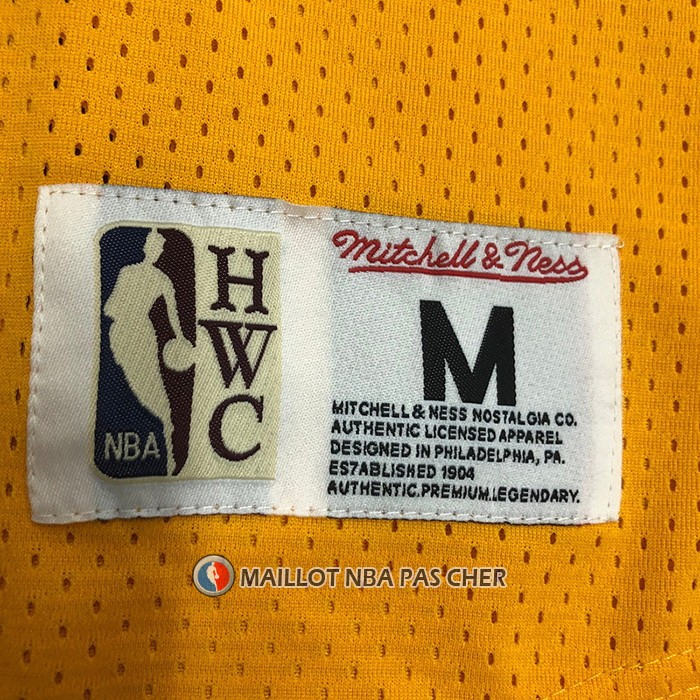 Maillot Manche Courte Los Angeles Lakers Shaquille O'neal NO 34 Jaune